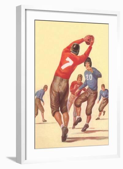 Vintage Football Player-null-Framed Art Print