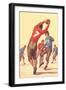 Vintage Football Player-null-Framed Art Print