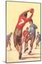 Vintage Football Player-null-Mounted Art Print