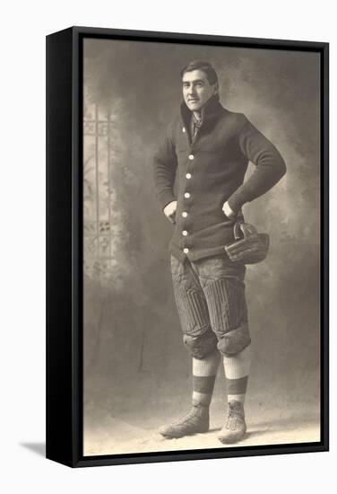 Vintage Football Player-null-Framed Stretched Canvas