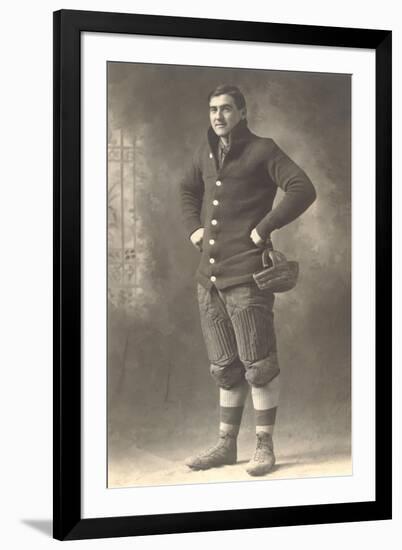 Vintage Football Player-null-Framed Art Print