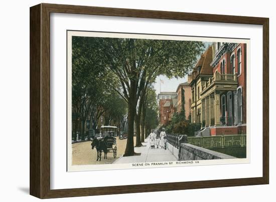 Vintage Franklin Street, Richmond-null-Framed Art Print
