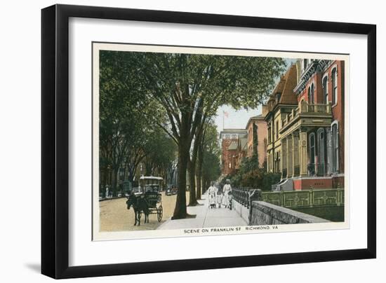 Vintage Franklin Street, Richmond-null-Framed Art Print