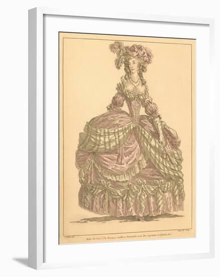 Vintage French Fashion Illustration-null-Framed Art Print