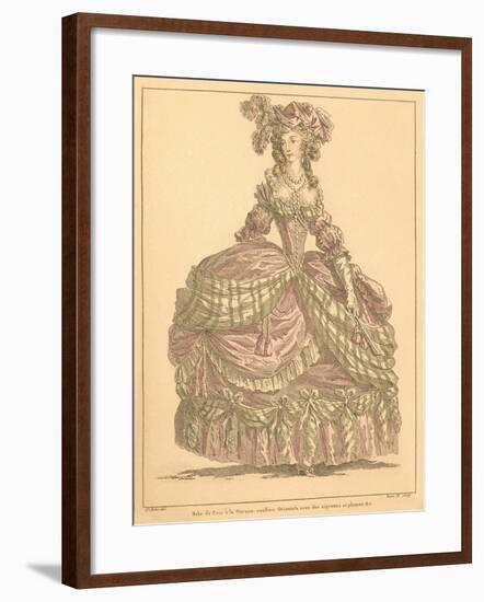 Vintage French Fashion Illustration-null-Framed Art Print