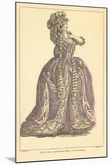 Vintage French Fashion Illustration-null-Mounted Art Print