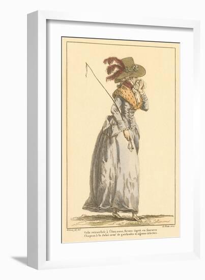 Vintage French Fashion Illustration-null-Framed Art Print