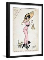 Vintage French Postcard, 20th Century-null-Framed Giclee Print