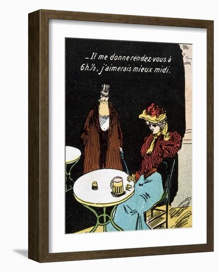 Vintage French Postcard, C1900-null-Framed Giclee Print
