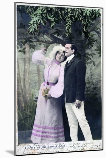 Vintage French Postcard, C1900-null-Mounted Giclee Print
