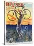Vintage French Poster of a Goddess with a Bicycle, C.1898-Pal-Stretched Canvas