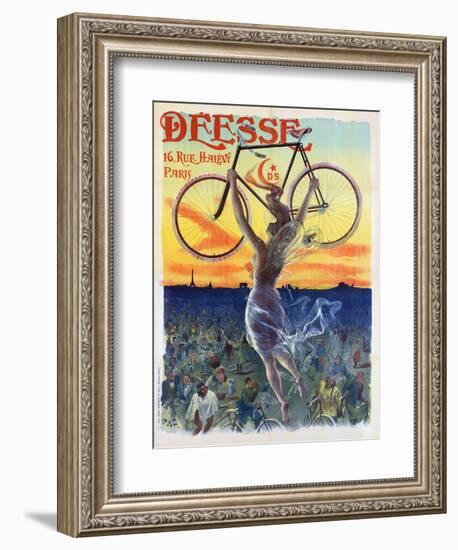 Vintage French Poster of a Goddess with a Bicycle, C.1898-Pal-Framed Giclee Print