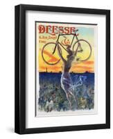 Vintage French Poster of a Goddess with a Bicycle, C.1898-Pal-Framed Giclee Print