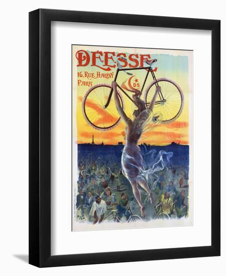 Vintage French Poster of a Goddess with a Bicycle, C.1898-Pal-Framed Giclee Print