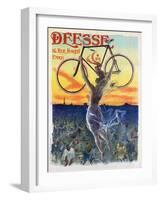 Vintage French Poster of a Goddess with a Bicycle, C.1898-Pal-Framed Giclee Print