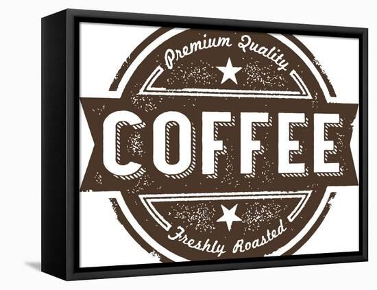 Vintage Fresh Coffee Label Stamp-daveh900-Framed Stretched Canvas