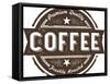 Vintage Fresh Coffee Label Stamp-daveh900-Framed Stretched Canvas