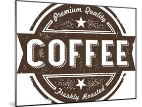 Vintage Fresh Coffee Label Stamp-daveh900-Mounted Art Print