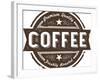 Vintage Fresh Coffee Label Stamp-daveh900-Framed Art Print