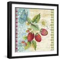 Vintage Fruit-Strawberries-Jean Plout-Framed Giclee Print