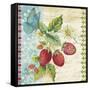 Vintage Fruit-Strawberries-Jean Plout-Framed Stretched Canvas