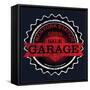 Vintage Garage Retro Label-emeget-Framed Stretched Canvas