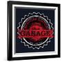 Vintage Garage Retro Label-emeget-Framed Art Print