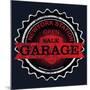 Vintage Garage Retro Label-emeget-Mounted Art Print