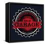 Vintage Garage Retro Label-emeget-Framed Stretched Canvas