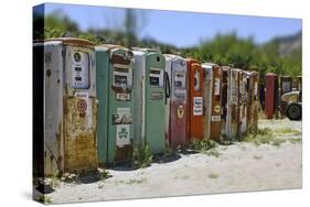 Vintage Gas Pumps Tilt-Toula Mavridou-Messer-Stretched Canvas