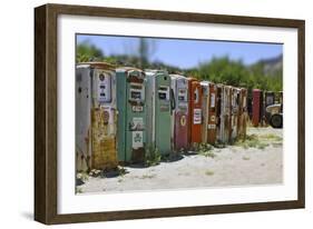 Vintage Gas Pumps Tilt-Toula Mavridou-Messer-Framed Photographic Print