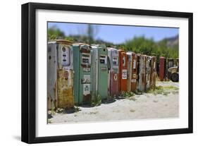 Vintage Gas Pumps Tilt-Toula Mavridou-Messer-Framed Photographic Print