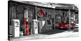 Vintage gas station on Route 66-Vadim Ratsenskiy-Stretched Canvas