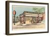 Vintage Gas Station-null-Framed Art Print