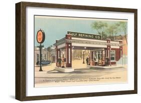 Vintage Gas Station-null-Framed Art Print