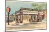 Vintage Gas Station-null-Mounted Art Print