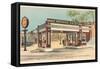 Vintage Gas Station-null-Framed Stretched Canvas