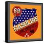 Vintage Gasoline & Motor Oil | T-Shirt Printing-emeget-Framed Stretched Canvas