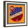 Vintage Gasoline & Motor Oil | T-Shirt Printing-emeget-Framed Art Print