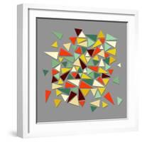 Vintage Geometric Elements-cienpies-Framed Art Print