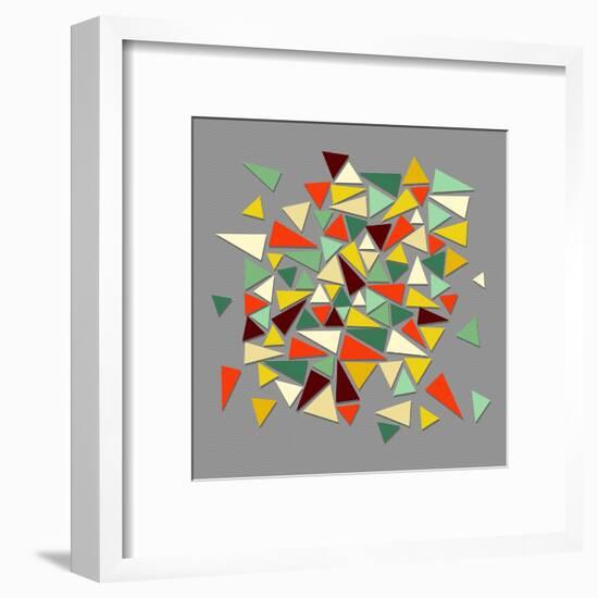 Vintage Geometric Elements-cienpies-Framed Art Print