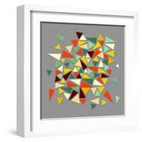 Vintage Geometric Elements-cienpies-Framed Art Print