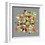 Vintage Geometric Elements-cienpies-Framed Art Print