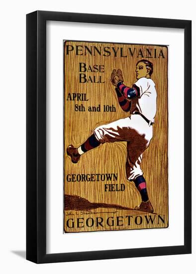 Vintage Georgetown Baseball-null-Framed Giclee Print