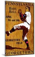 Vintage Georgetown Baseball-null-Mounted Giclee Print