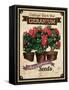 Vintage Geranium Seed Packet-null-Framed Stretched Canvas