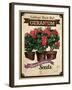 Vintage Geranium Seed Packet-null-Framed Giclee Print