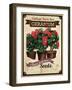 Vintage Geranium Seed Packet-null-Framed Giclee Print