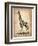 Vintage Giraffe-NaxArt-Framed Art Print