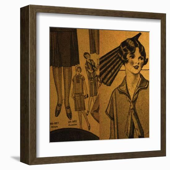 Vintage Girlwear 1925 (Yellow)-Jean-François Dupuis-Framed Art Print